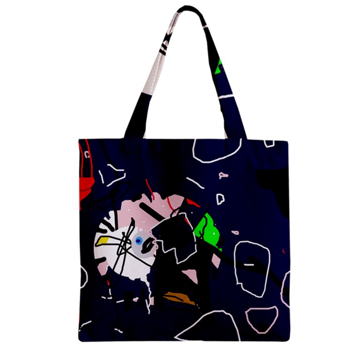 Abstraction Zipper Grocery Tote Bag