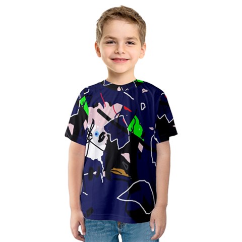 Abstraction Kids  Sport Mesh Tee by Valentinaart