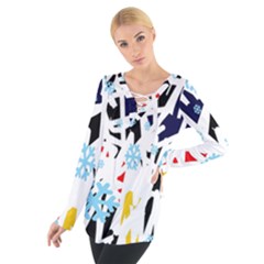 Abstraction Women s Tie Up Tee by Valentinaart