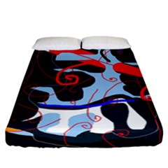 Abstraction Fitted Sheet (california King Size)