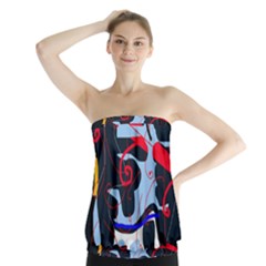 Abstraction Strapless Top