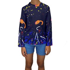 Abstraction Kids  Long Sleeve Swimwear by Valentinaart