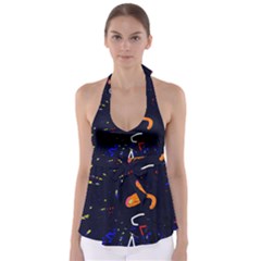 Abstraction Babydoll Tankini Top