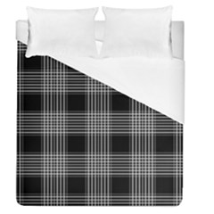 Plaid Checks Background Black Duvet Cover (queen Size)