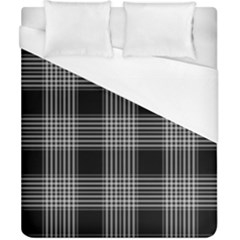 Plaid Checks Background Black Duvet Cover (california King Size)