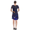 Abstraction Short Sleeve V-neck Flare Dress View2