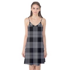 Plaid Checks Background Black Camis Nightgown by Nexatart