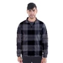 Plaid Checks Background Black Wind Breaker (Men) View1