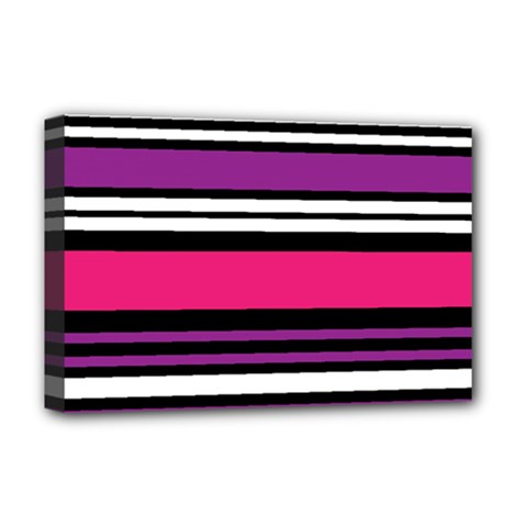 Stripes Colorful Background Deluxe Canvas 18  X 12  