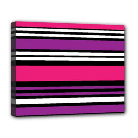 Stripes Colorful Background Deluxe Canvas 20  X 16   by Nexatart