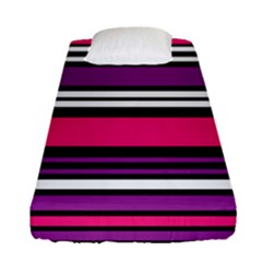 Stripes Colorful Background Fitted Sheet (single Size)