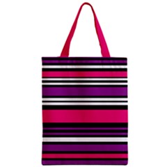 Stripes Colorful Background Zipper Classic Tote Bag