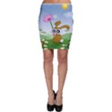 Easter Spring Flowers Happy Bodycon Skirt View1