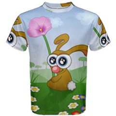 Easter Spring Flowers Happy Men s Cotton Tee by Nexatart