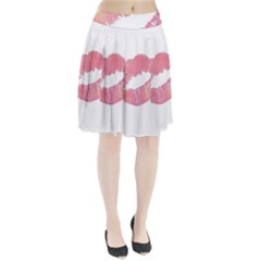 Pink Lips Pleated Skirt