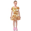 Golden crystals Kids  Short Sleeve Velvet Dress View1