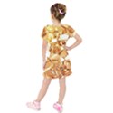 Golden crystals Kids  Short Sleeve Velvet Dress View2