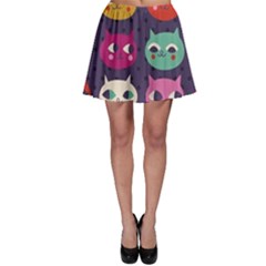 Colorful Kitties Skater Skirt by Brittlevirginclothing