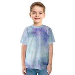 Blue Hipster Pattern Kids  Sport Mesh Tee