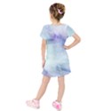 Blue hipster pattern Kids  Short Sleeve Velvet Dress View2