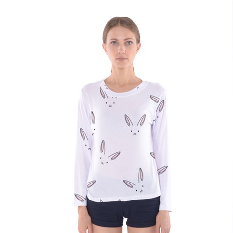 Cute Bunnies Women s Long Sleeve Tee by Brittlevirginclothing