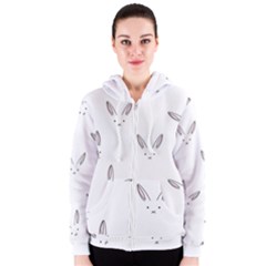 Cute Bunnies Women s Zipper Hoodie by Brittlevirginclothing