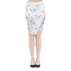 Cute Bunnies Midi Wrap Pencil Skirt by Brittlevirginclothing