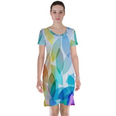 Rainbow Feather Short Sleeve Nightdress