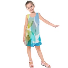 Rainbow Feather Kids  Sleeveless Dress by Brittlevirginclothing