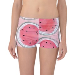 Cute Watermelon Boyleg Bikini Bottoms by Brittlevirginclothing