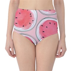 Cute Watermelon High-waist Bikini Bottoms by Brittlevirginclothing