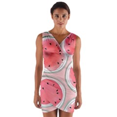 Cute Watermelon Wrap Front Bodycon Dress by Brittlevirginclothing