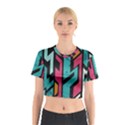 bohemian pattern Cotton Crop Top View1