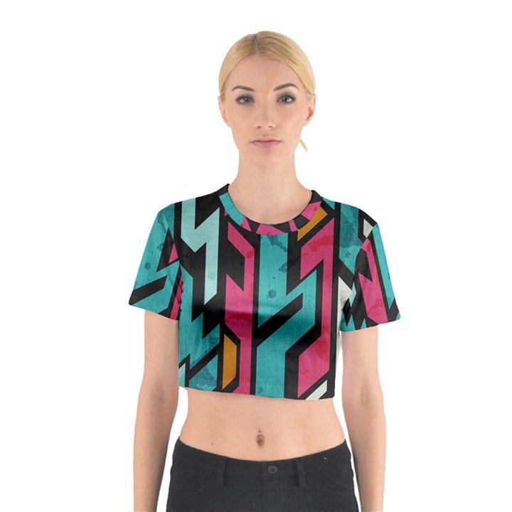 bohemian pattern Cotton Crop Top