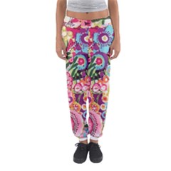 Colorful Flower Pattern Women s Jogger Sweatpants by Brittlevirginclothing