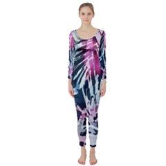 Colorful Palm Pattern Long Sleeve Catsuit by Brittlevirginclothing