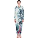 Grey flowers Hooded Jumpsuit (Ladies)  View1