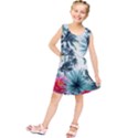 Grey flowers Kids  Tunic Dress View1