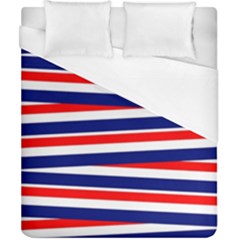 Red White Blue Patriotic Ribbons Duvet Cover (california King Size)