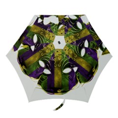 Catwoman Mardi Gras Mask Mini Folding Umbrellas by dflcprints