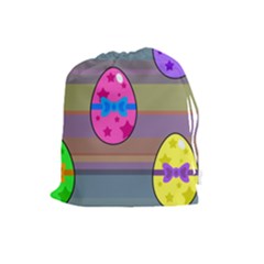 Holidays Occasions Easter Eggs Drawstring Pouches (large)  by Nexatart