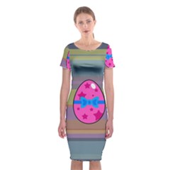 Holidays Occasions Easter Eggs Classic Short Sleeve Midi Dress by Nexatart