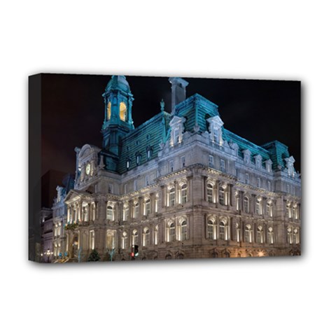 Montreal Quebec Canada Building Deluxe Canvas 18  X 12   by Nexatart