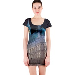 Montreal Quebec Canada Building Short Sleeve Bodycon Dress by Nexatart