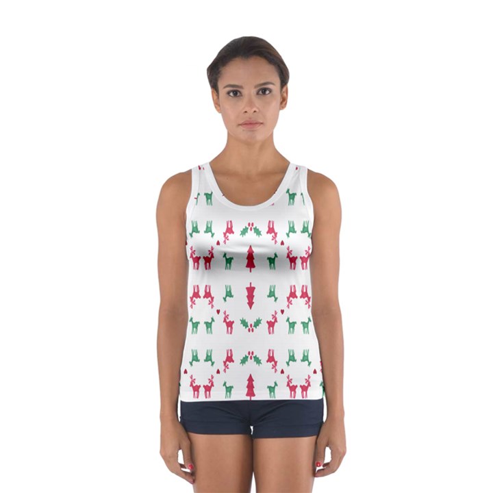 Reindeer Pattern Women s Sport Tank Top 