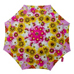 Flowers Blossom Bloom Nature Plant Hook Handle Umbrellas (medium) by Nexatart