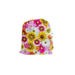 Flowers Blossom Bloom Nature Plant Drawstring Pouches (small)  by Nexatart