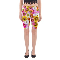 Flowers Blossom Bloom Nature Plant Yoga Cropped Leggings by Nexatart