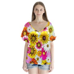 Flowers Blossom Bloom Nature Plant Flutter Sleeve Top by Nexatart