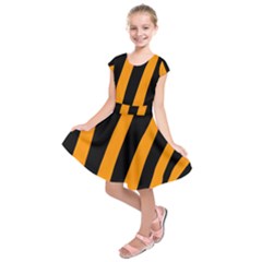 Tiger Pattern Kids  Short Sleeve Dress